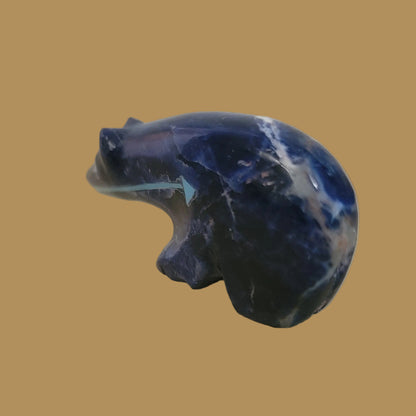 Cobalt Blue Sodalite Long Necked Zuni Fetish Bear