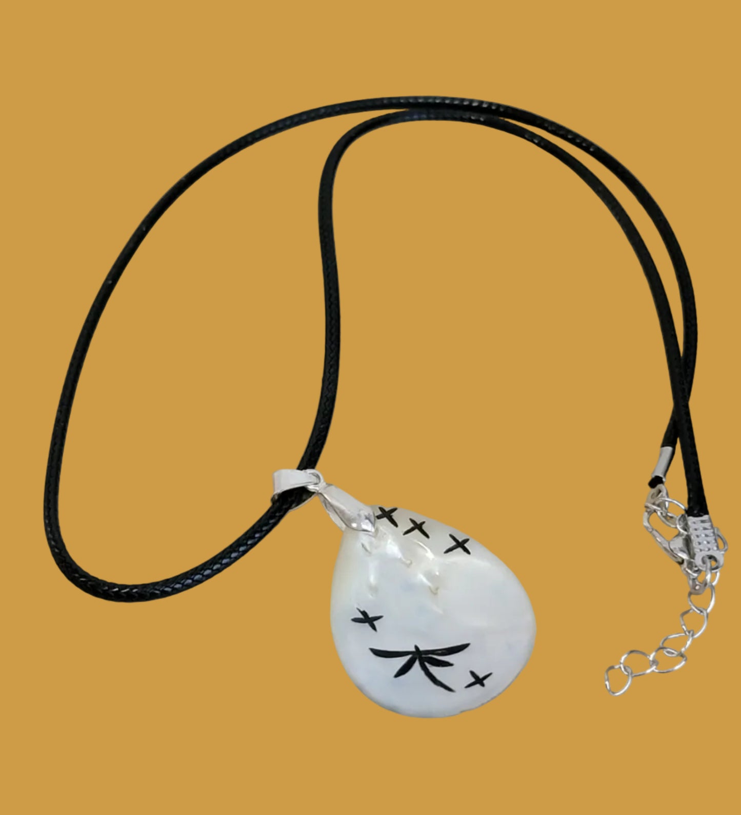 Mother of Pearl Double Sided Zuni Fetish Maiden Pendant Indian Jewelry