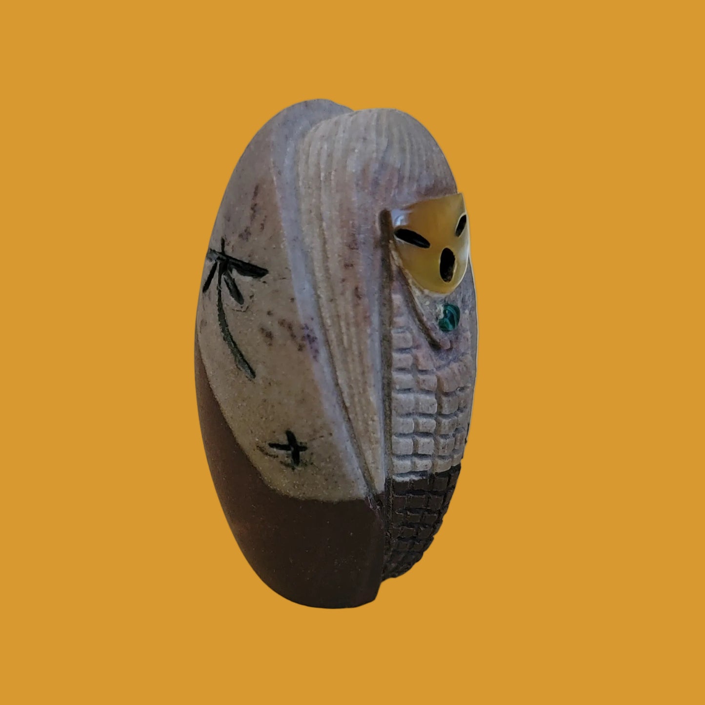 Unique Shivia Lingam Stone Zuni Corn Maiden Zuni Fetish