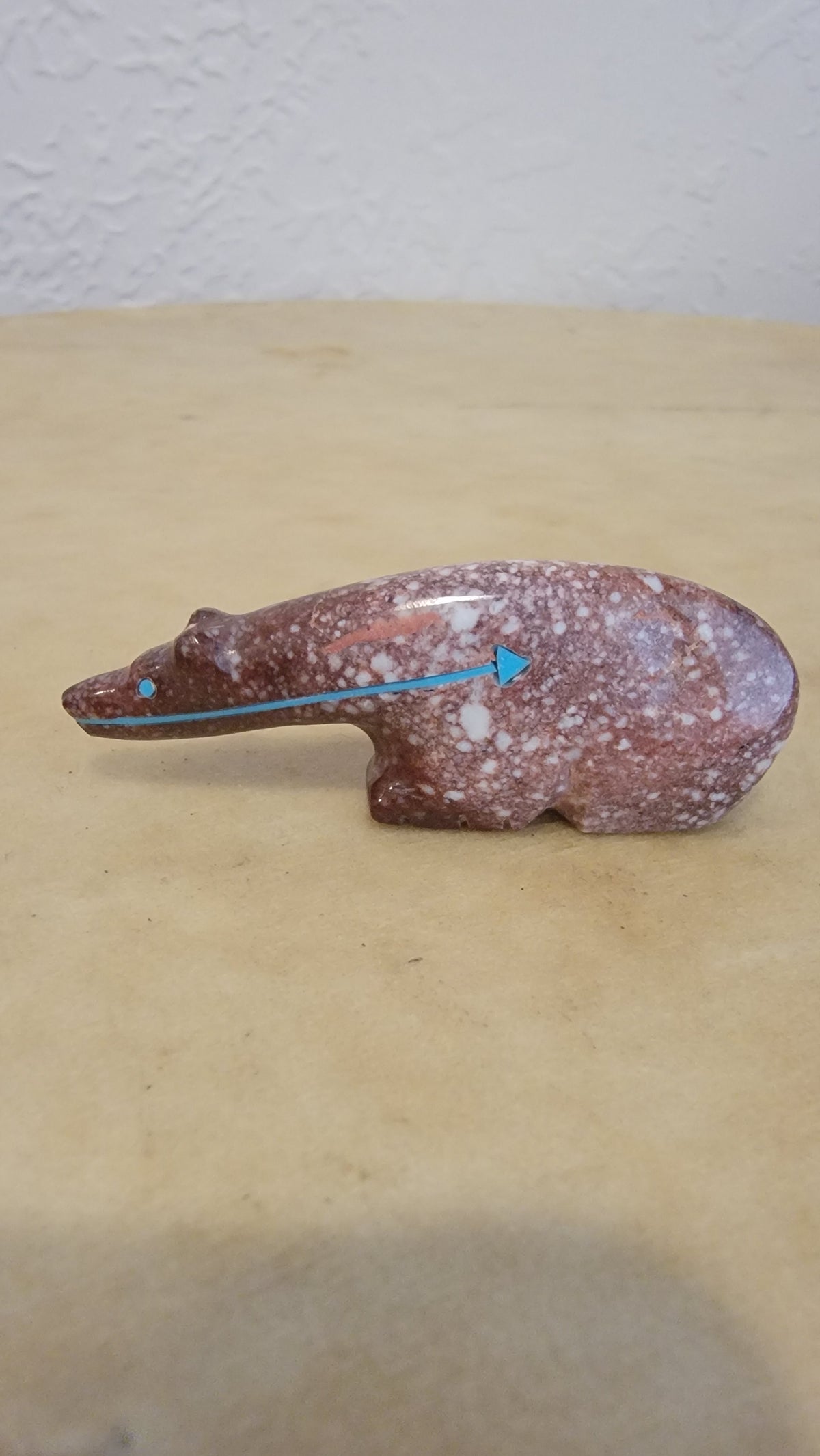 Long Necked Crazy Horse Stone Zuni Fetish Bear