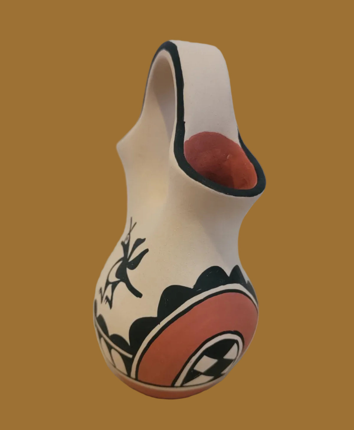 Jemez Pueblo Wedding Vase w/ Zia Bird Design Pueblo Pottery