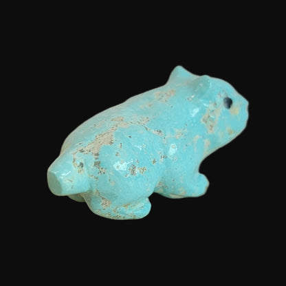 Navajo Natural Fox Turquoise Clairvoyant Bobcat Zuni Fetish