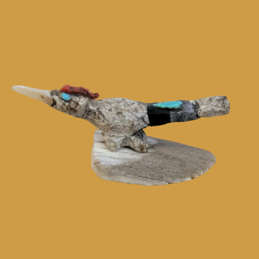 Multi Stone/Shell Roadrunner Zuni Fetish