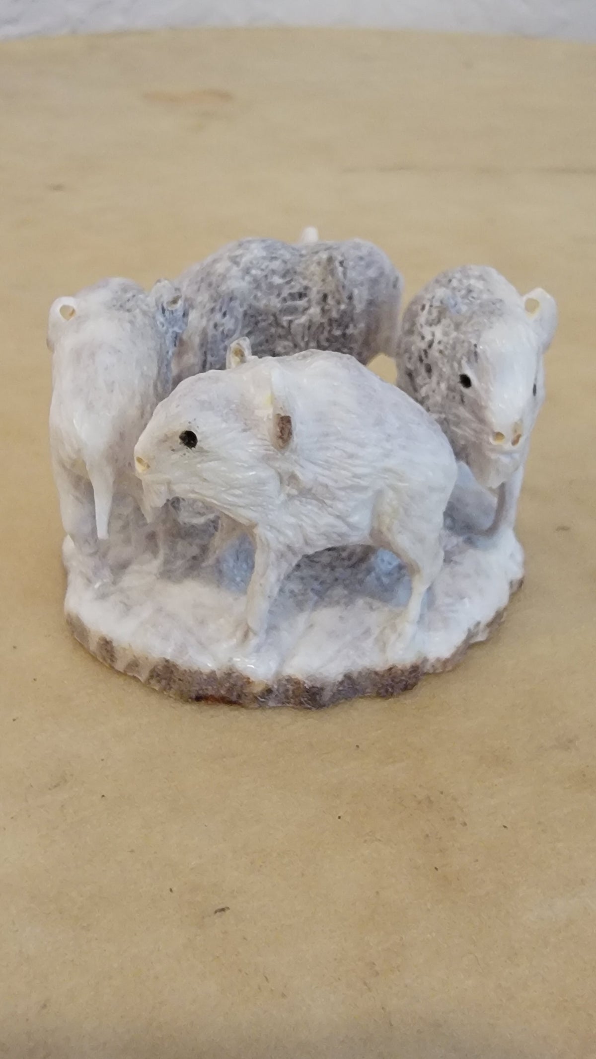 Antler Ring of Bison/Buffalo Zuni Fetish
