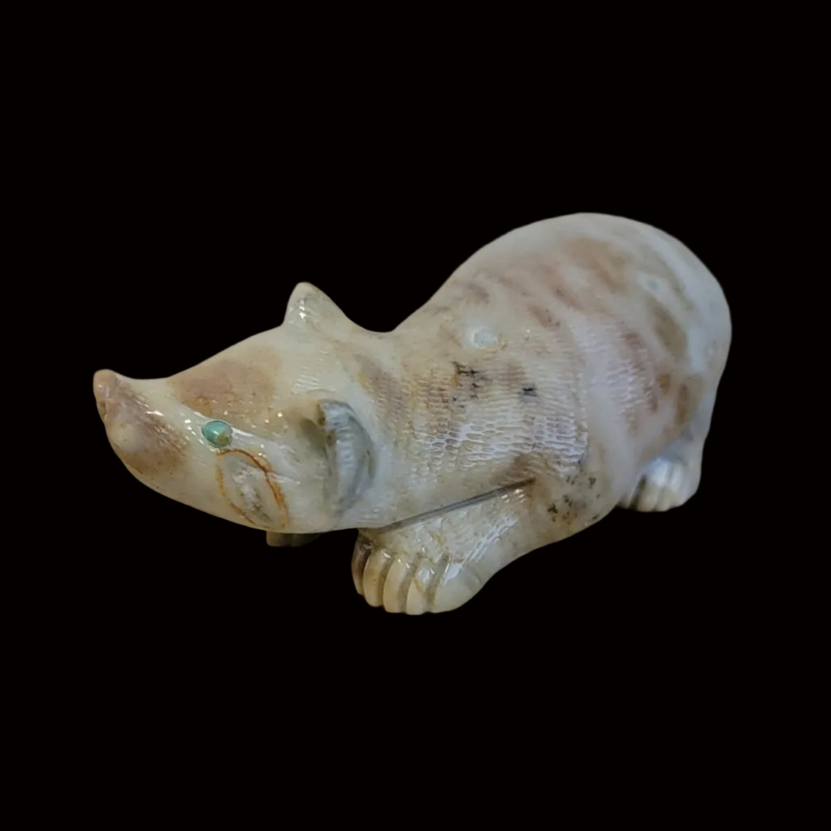 Picasso Marble Sweet Badger Zuni Fetish