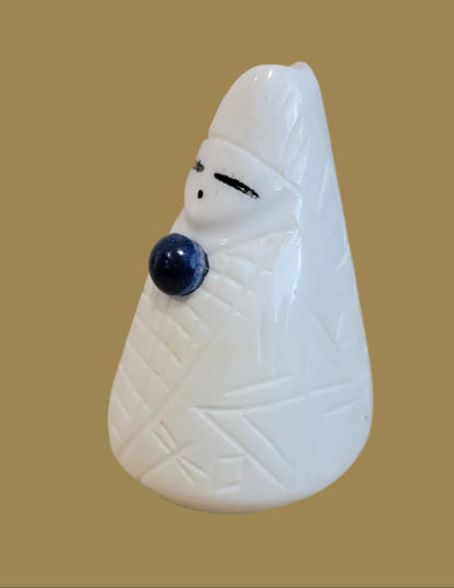 Natural Cone Shell Zuni Corn Maiden w/Lapis Appointment Zuni Fetish