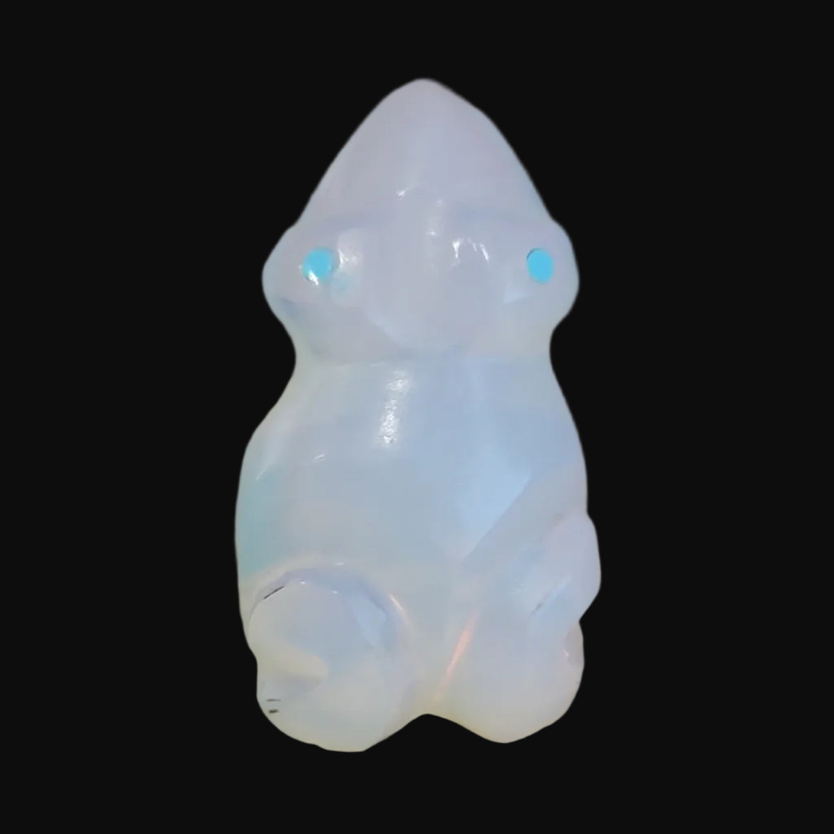 Crystalized Opal Frog Zuni Pocket Fetish