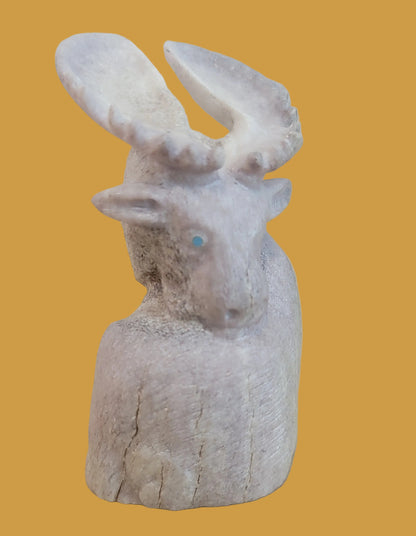 Unstoppable Sitting Antler Moose Zuni Fetish