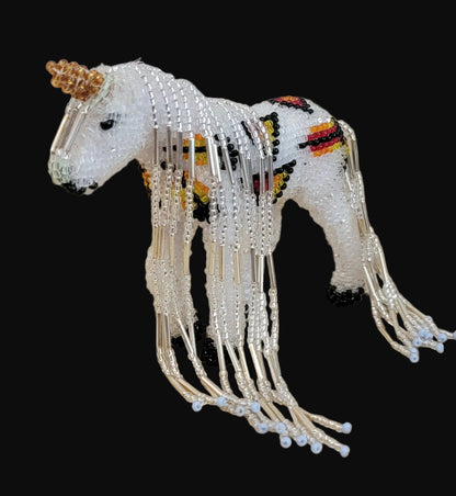 Fully Beaded Fancy Fantasy Zuni Unicorn Indian Beadwork