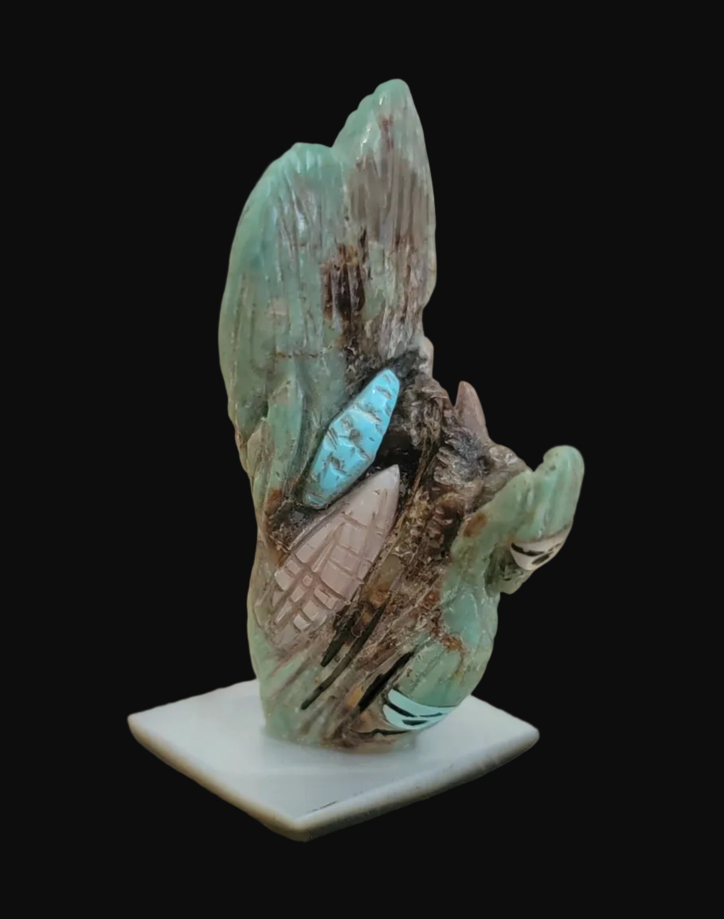 Quadruple Turquoise Zuni Corn Maidens w/Corn Zuni Fetish