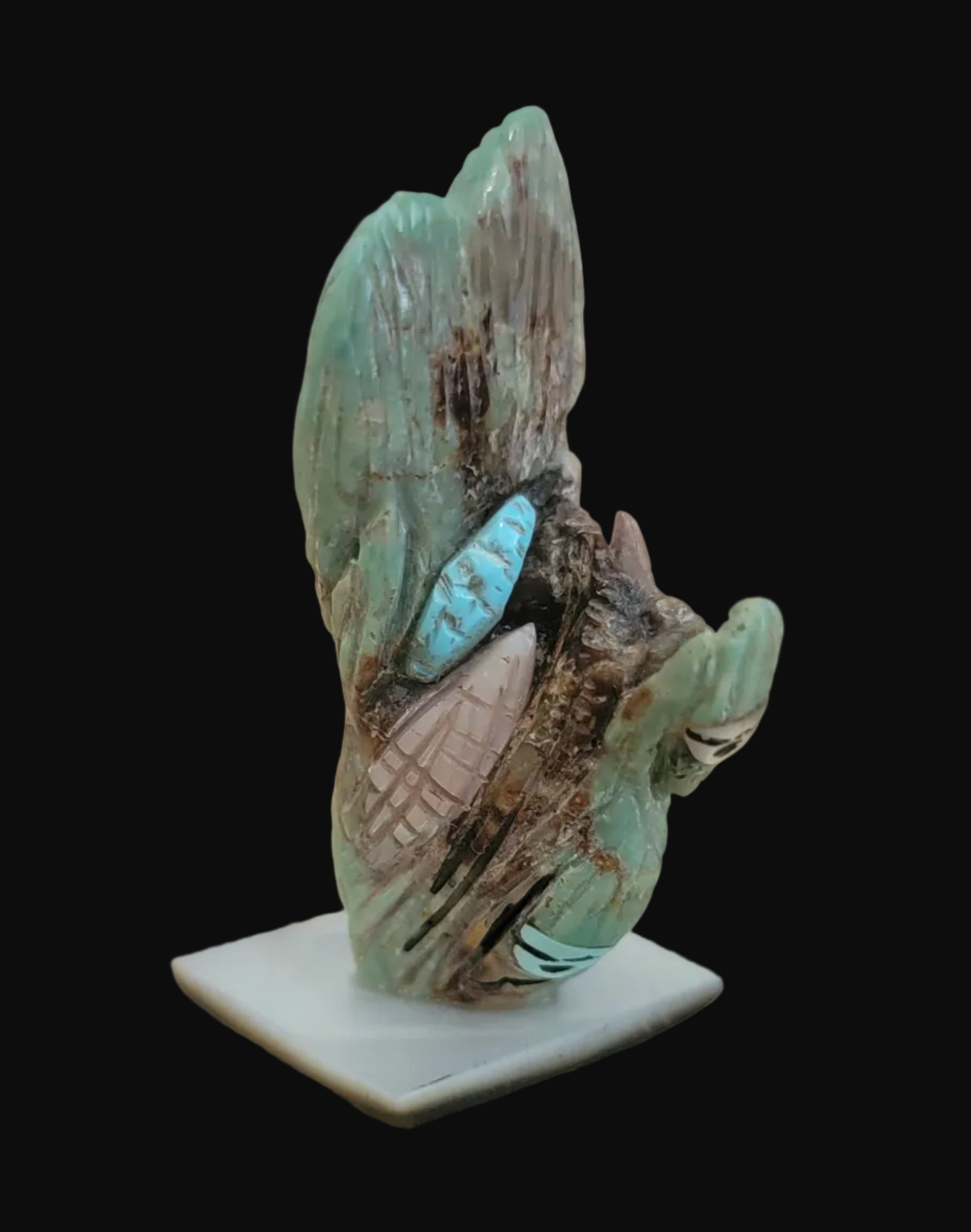 Quadruple Turquoise Zuni Corn Maidens w/Corn Zuni Fetish