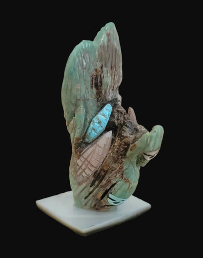 Quadruple Turquoise Zuni Corn Maidens w/Corn Zuni Fetish