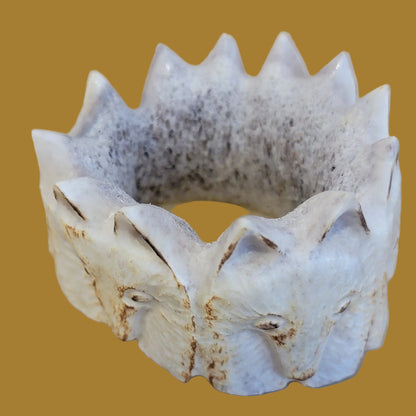 Antler Circle of Wolves Zuni Fetish
