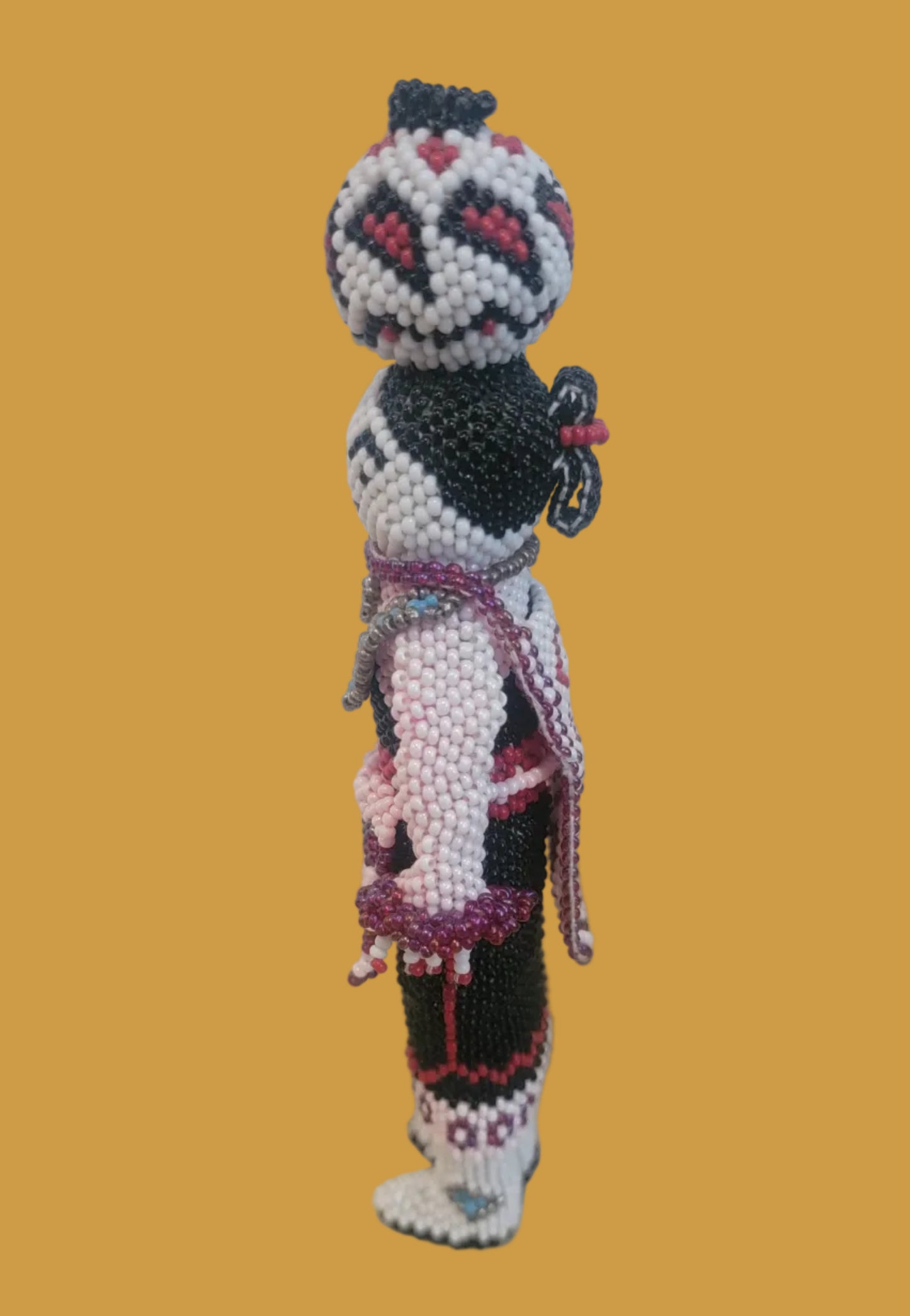 Fully Beaded and Detailed Zuni Olla Maiden Indian Beadwork