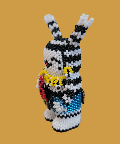 Fully Beaded Zuni Hano Clown w/ Watermelon Slice Indian Beadwork