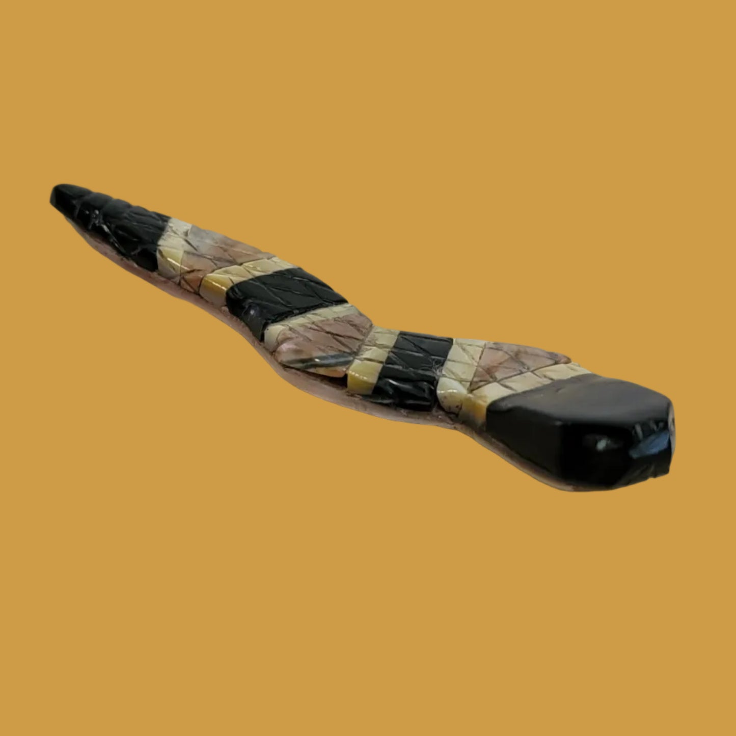 Multi Stone and Shell Inlay Snake Zuni Fetish