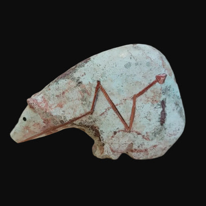 Serpentine Coyote w/Pack Zuni Fetish