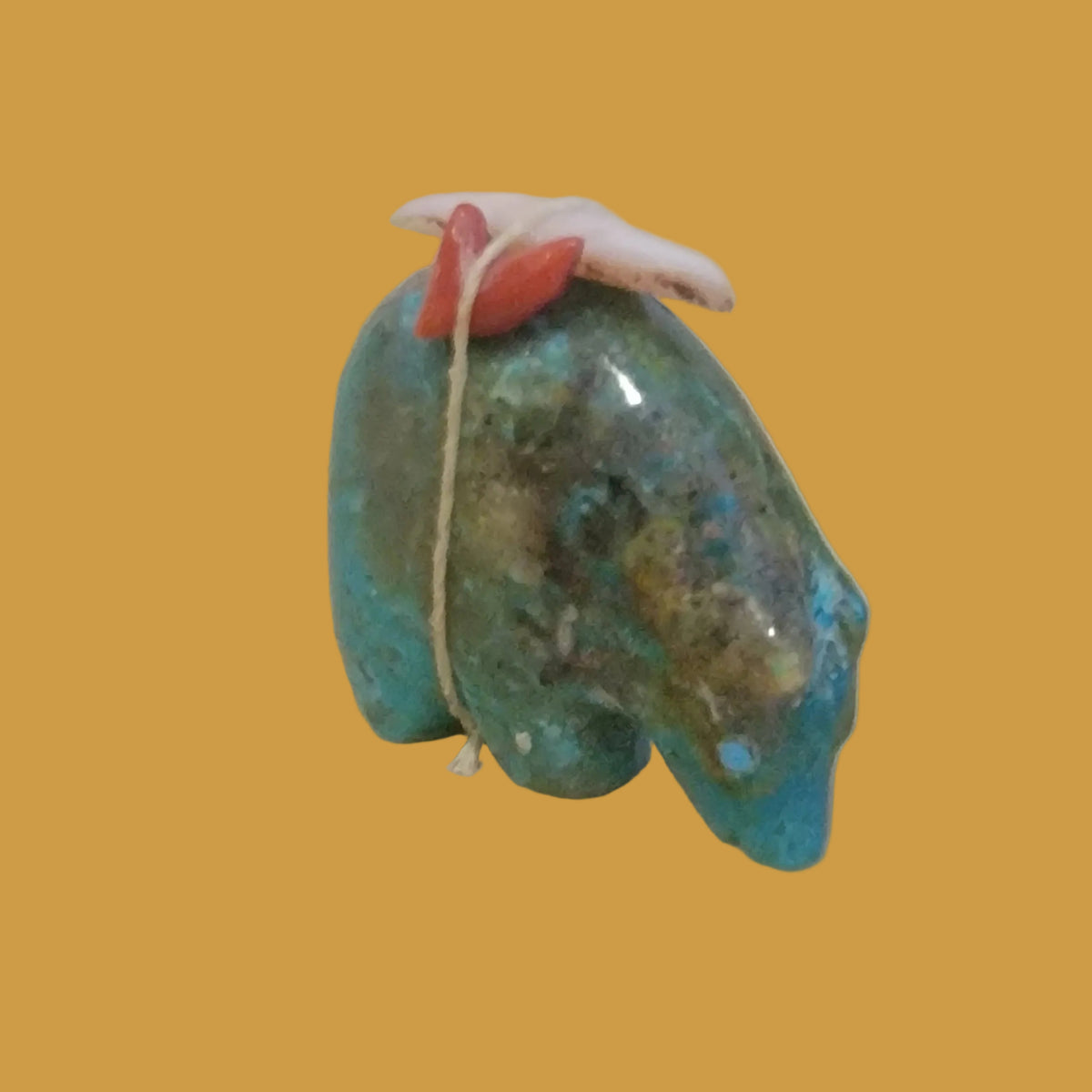Chrysolla Bear w/Pack Zuni Fetish