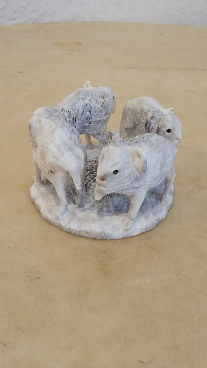 Antler Ring of Bison/Buffalo Zuni Fetish