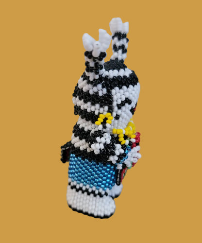 Fully Beaded Zuni Hano Clown w/ Watermelon Slice Indian Beadwork