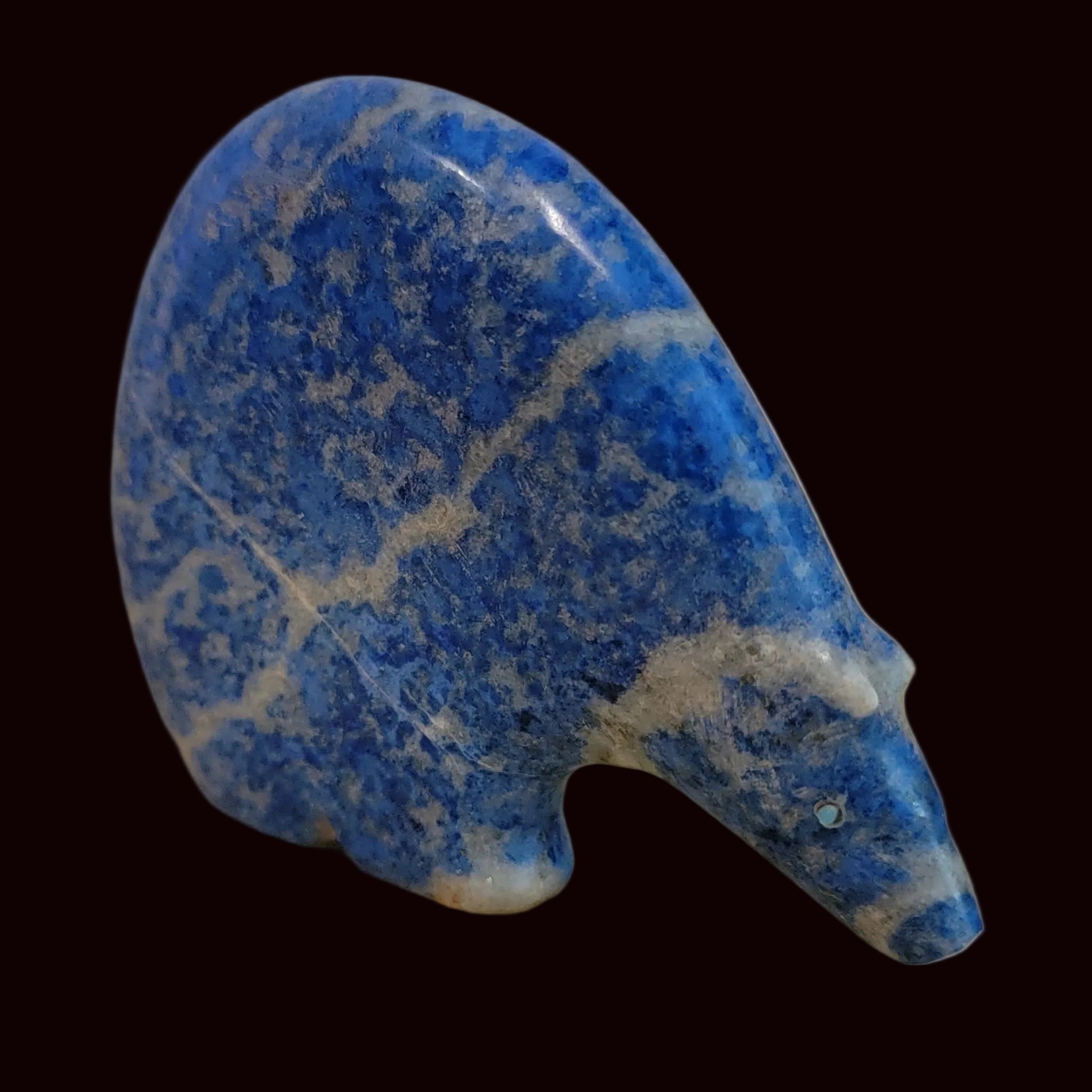 Denim Lapis Medicine Bear Zuni Fetish
