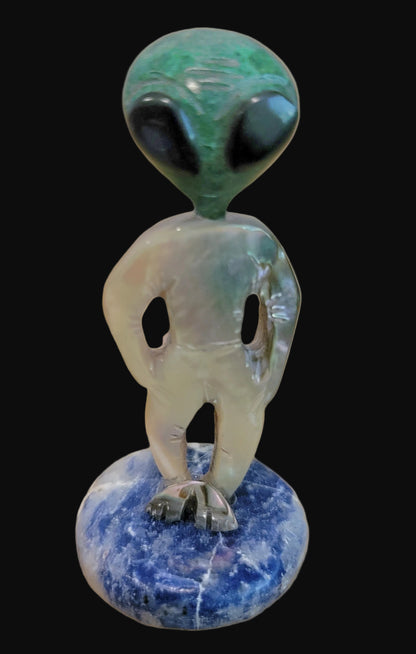 Out of This World Multi Stone and Shell Alien Zuni Fetish