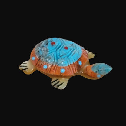 Shell and Stone Layered Sea Tortoise/Turtle Zuni Fetish