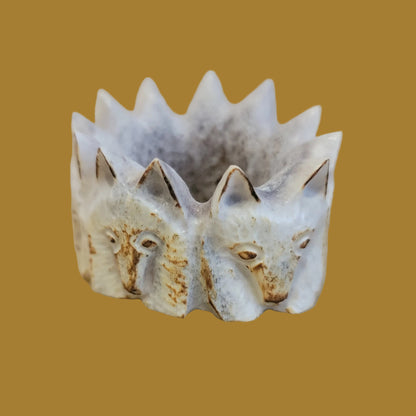Antler Circle of Wolves Zuni Fetish