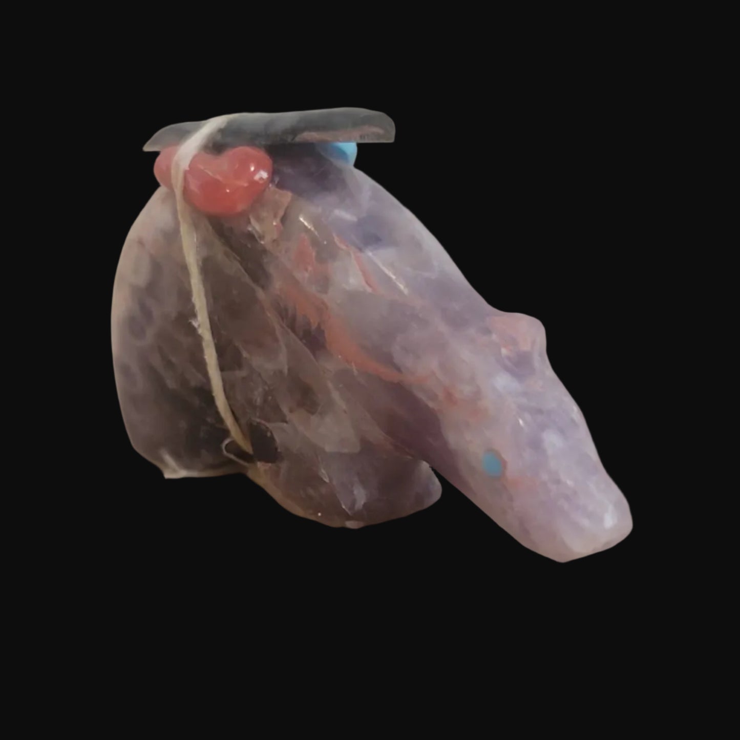 Amethyst Bear w/Pack Zuni Fetish