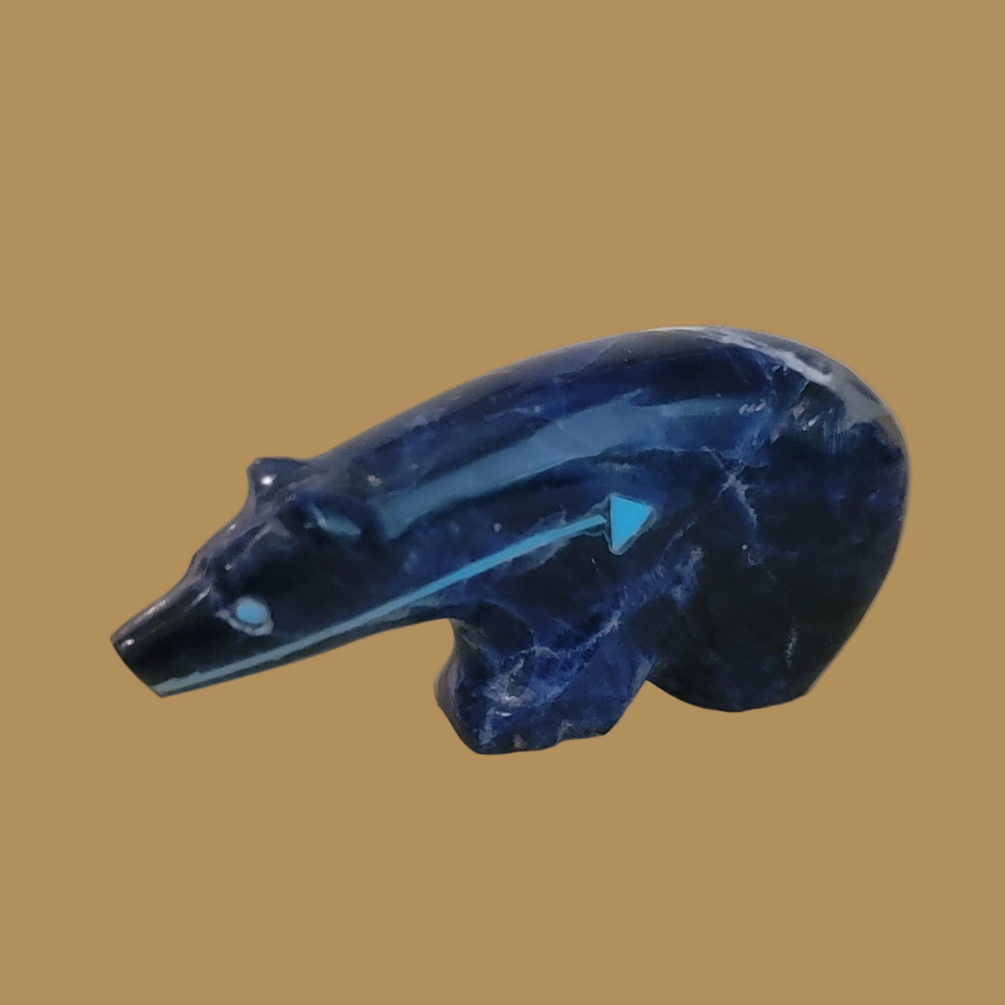 Cobalt Blue Sodalite Long Necked Zuni Fetish Bear