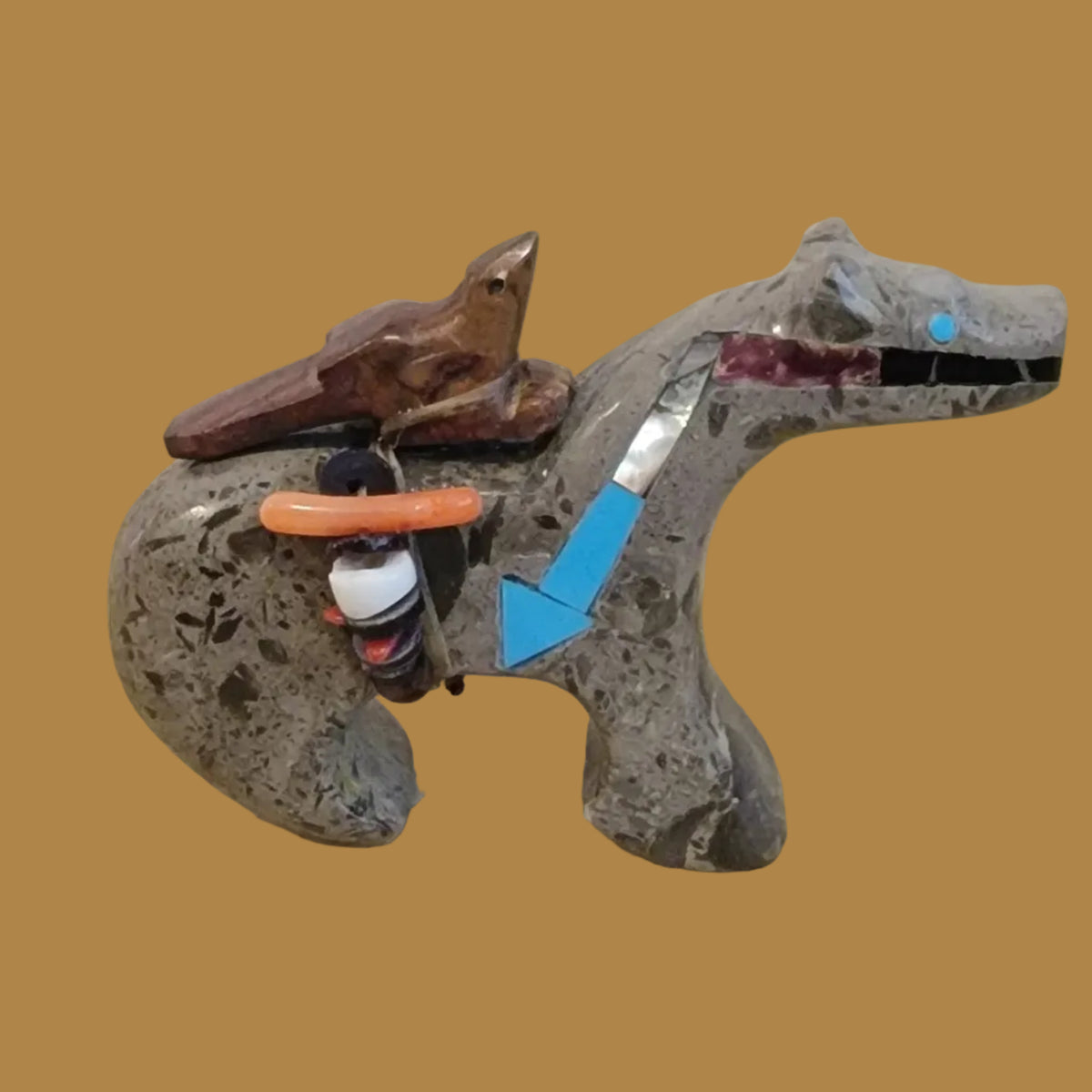 Rearing Back Fancy Heratlined Horse w/Messenger Bird Pack