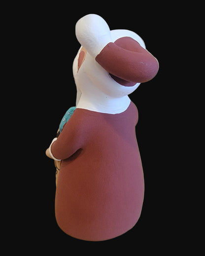 Ho Ho Ho Santa Storyteller w/ Two Children and Presents Jemez Pueblo Pottery