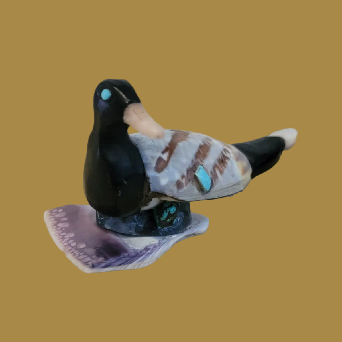 Fancy and Spiritual Zuni Fetish Duck