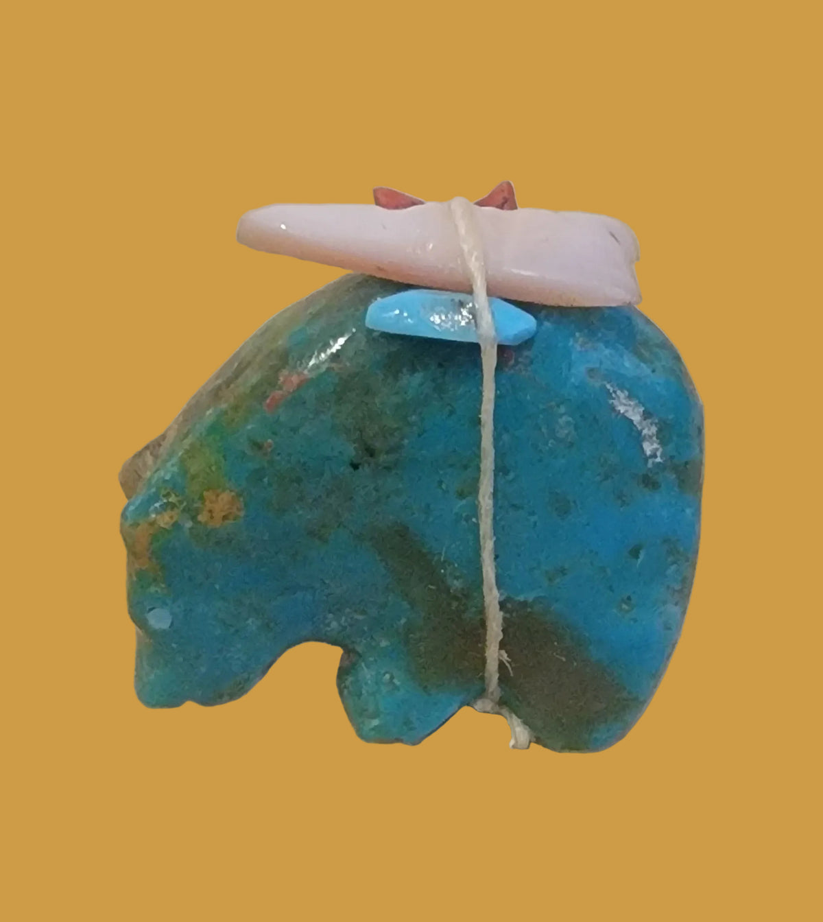 Chrysolla Bear w/Pack Zuni Fetish
