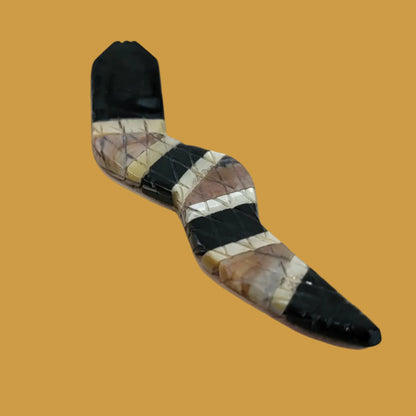 Multi Stone and Shell Inlay Snake Zuni Fetish