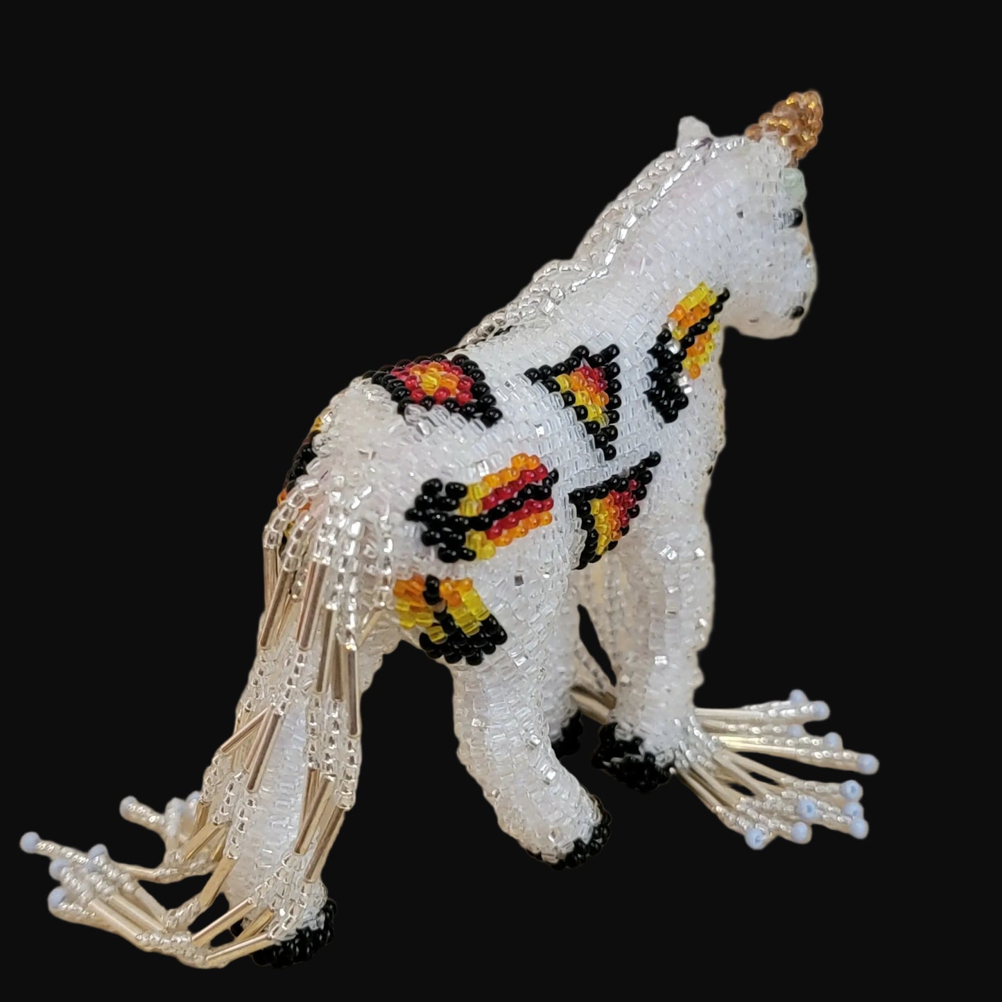 Fully Beaded Fancy Fantasy Zuni Unicorn Indian Beadwork