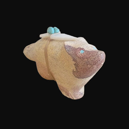 Sandstone Wolf Zuni Fetish