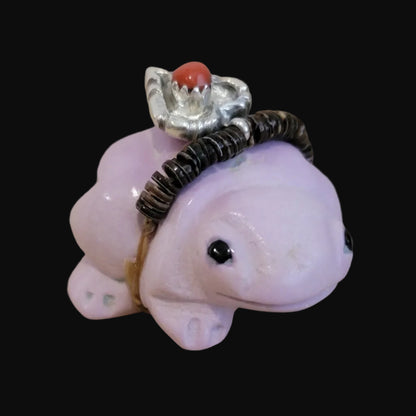 Adorable Phosphosiderite Frog w/Bling Zuni Fetish