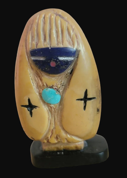 Picture Stone Jasper w/ Lapis Face Zuni Maiden Zuni Fetish