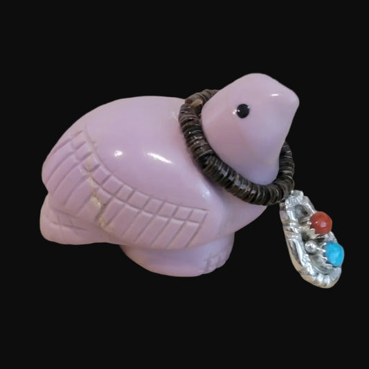 Sweet Phosphosiderite Dove w/ Sterling Silver Pendant/Offering Zuni Fetish
