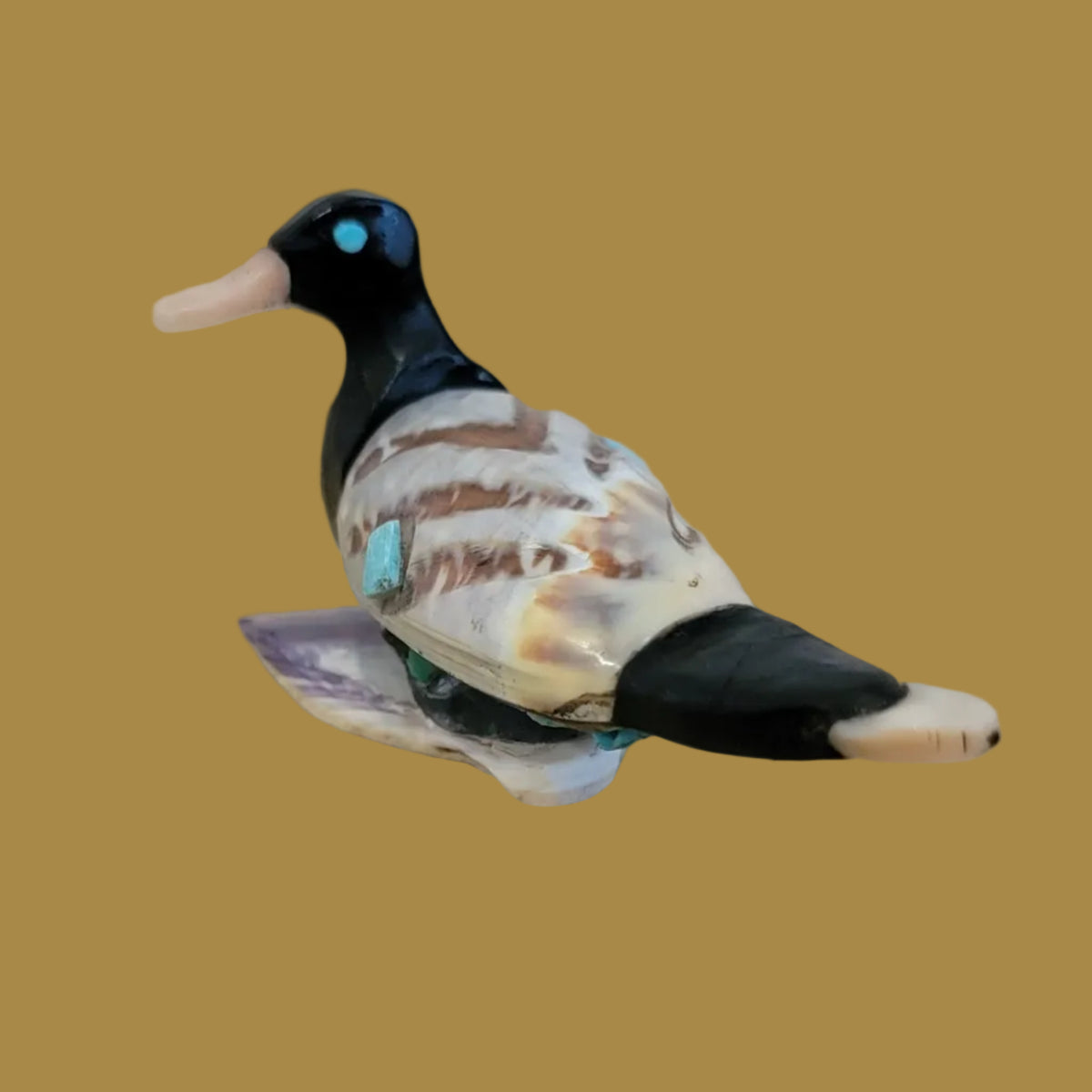 Fancy and Spiritual Zuni Fetish Duck