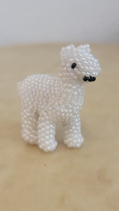 Fully Beaded Zuni Llama Indian Beadwork
