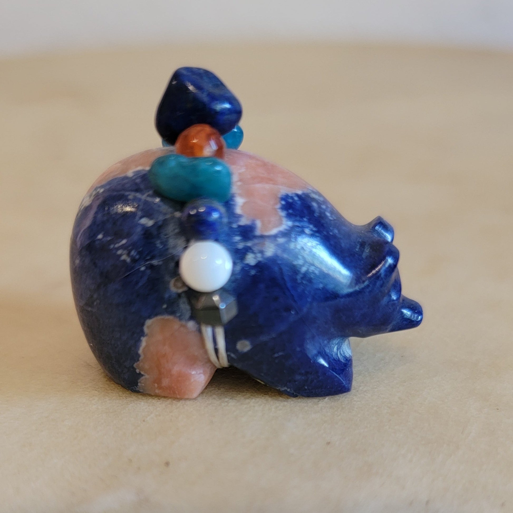 Cheryl Beyuka Fancy Sodalite Zuni Fetish Bear