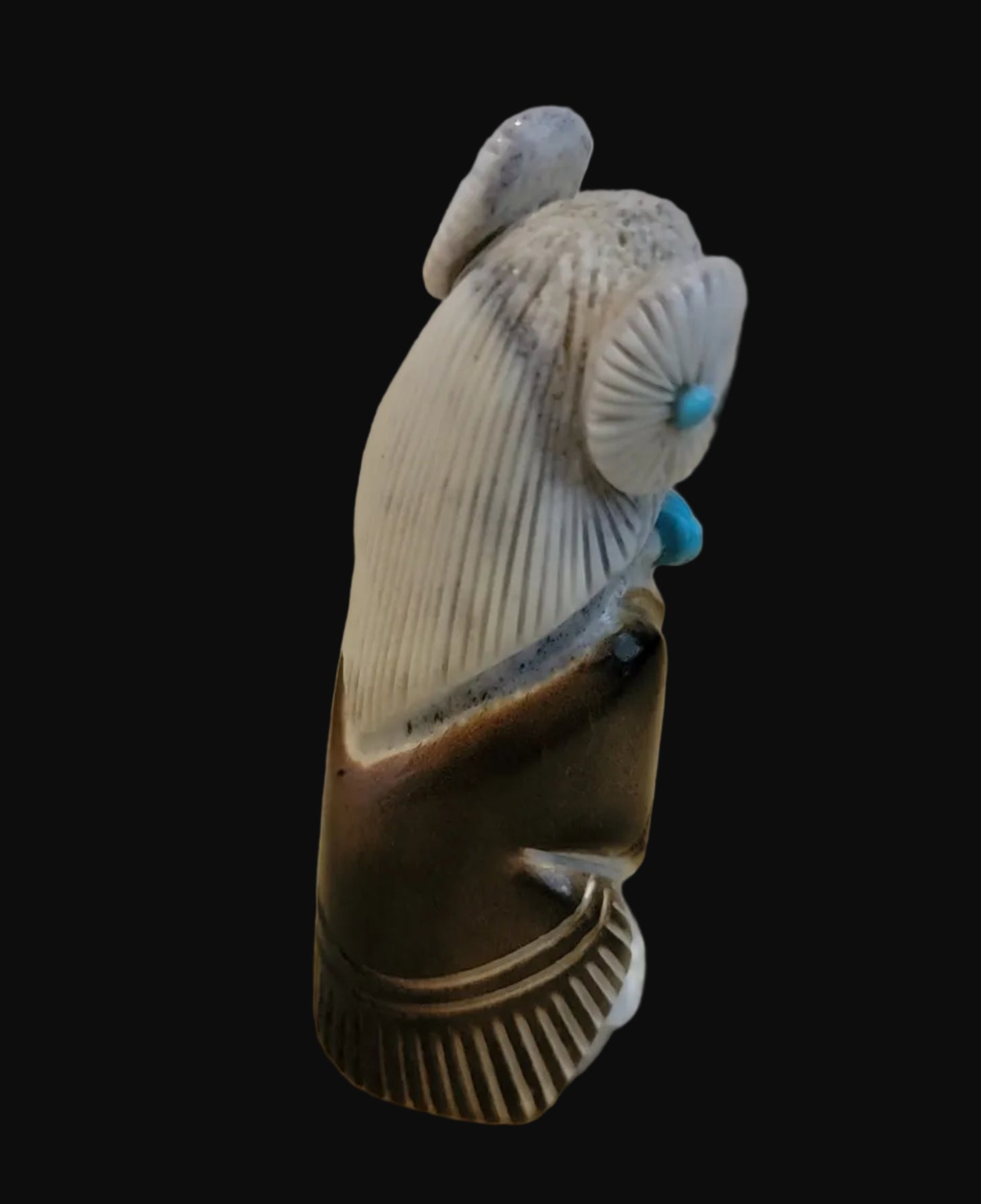 Beautiful Antler Zuni Maiden w/Mano and Metate Zuni Fetish