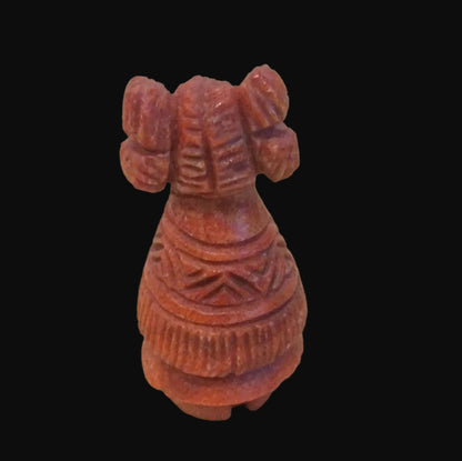 Hopi Style Apple Coral Zuni Maiden Zuni Fetish
