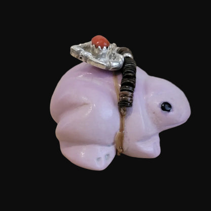 Adorable Phosphosiderite Frog w/Bling Zuni Fetish