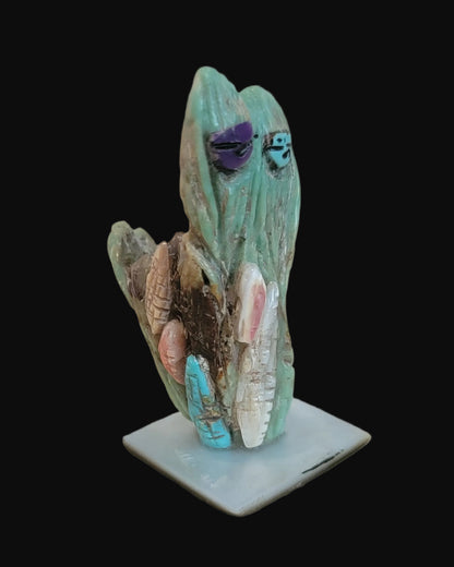 Quadruple Turquoise Zuni Corn Maidens w/Corn Zuni Fetish
