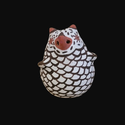 Traditional Miniature Zuni Owl Pueblo Pottery