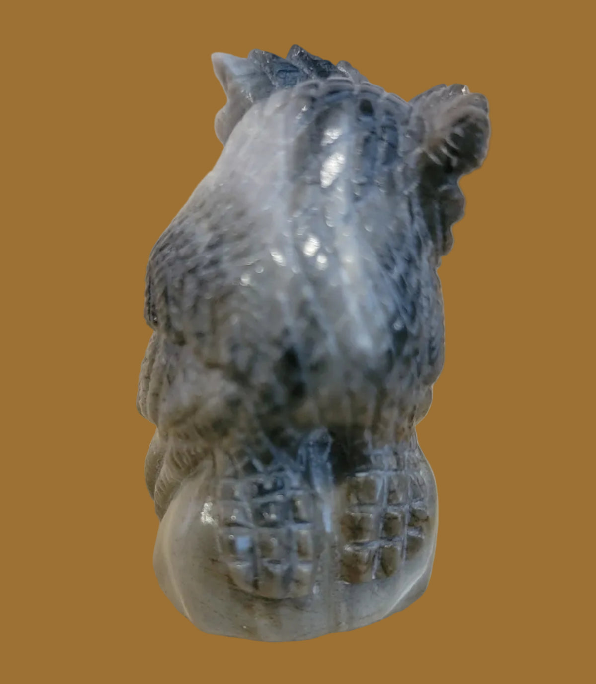 Picasso Marble Ruler of the Night Skies Owl Zuni Fetish
