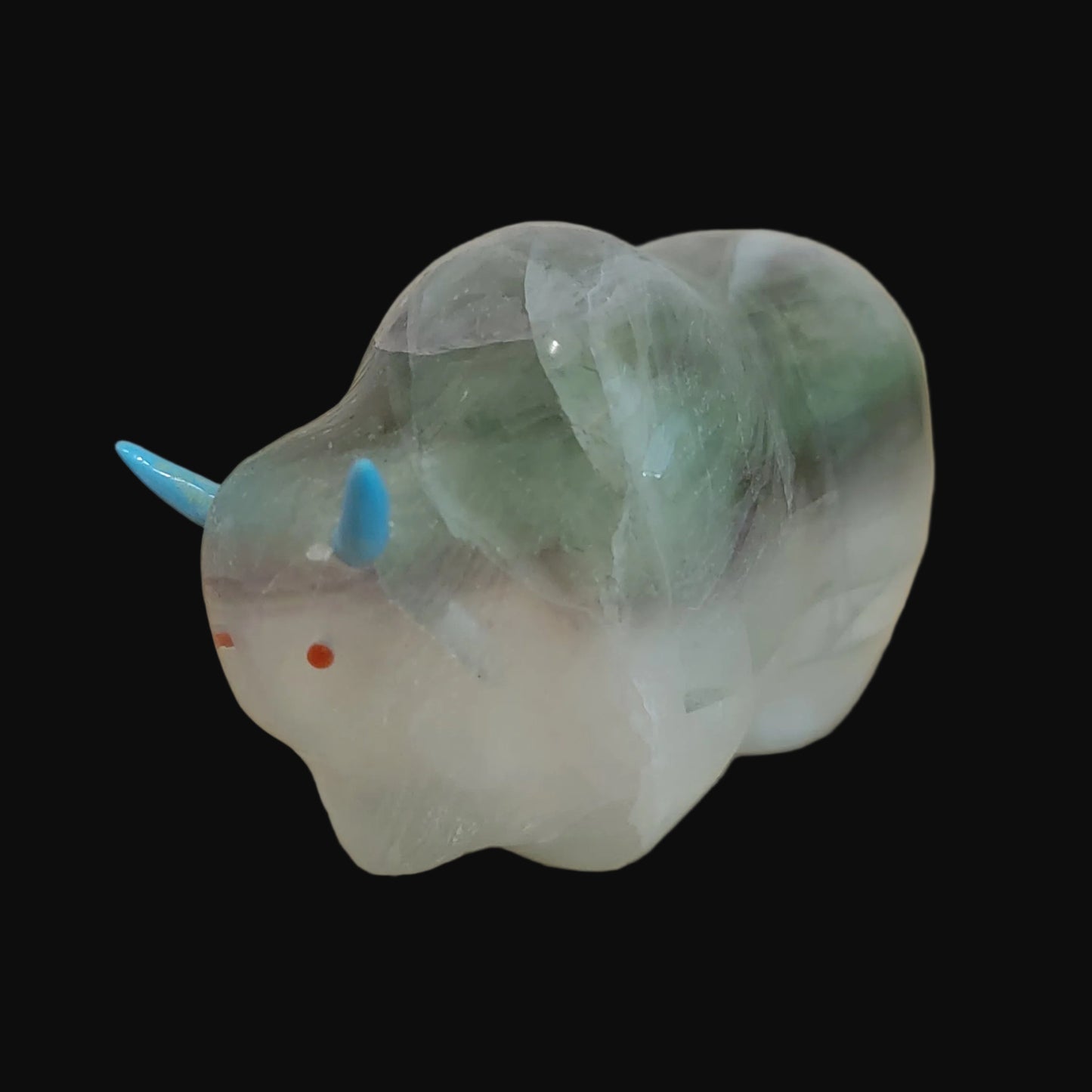 Powerful Fluorite Bison/ Buffalo Zuni Fetish
